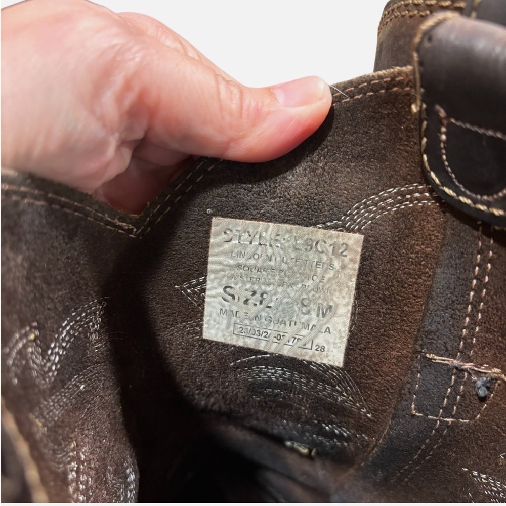 Lincoln Outfitters Western Work Boot L9C12 Soft Square Toe Sz 8M Cowboy Ranch - Picture 7 of 11